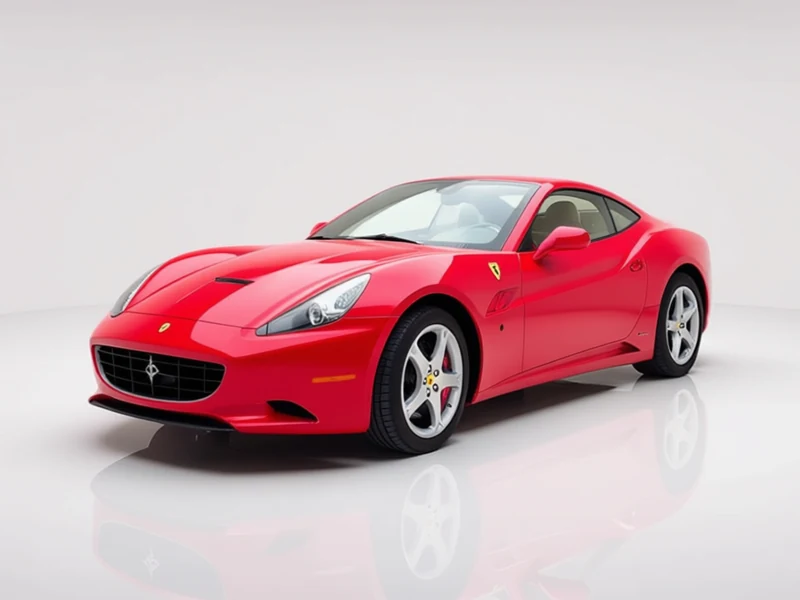 2012 Ferrari California, red over tan, front three-quarter
