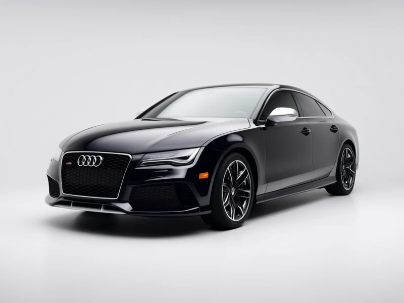 2014 Audi RS 7 Sportback, black, front three-quarter