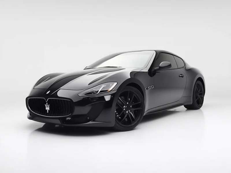 2015 Maserati GranTurismo Sport, black, front three-quarter