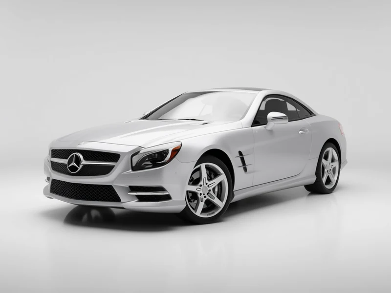 2015 Mercedes-Benz SL 400, silver, front three-quarter