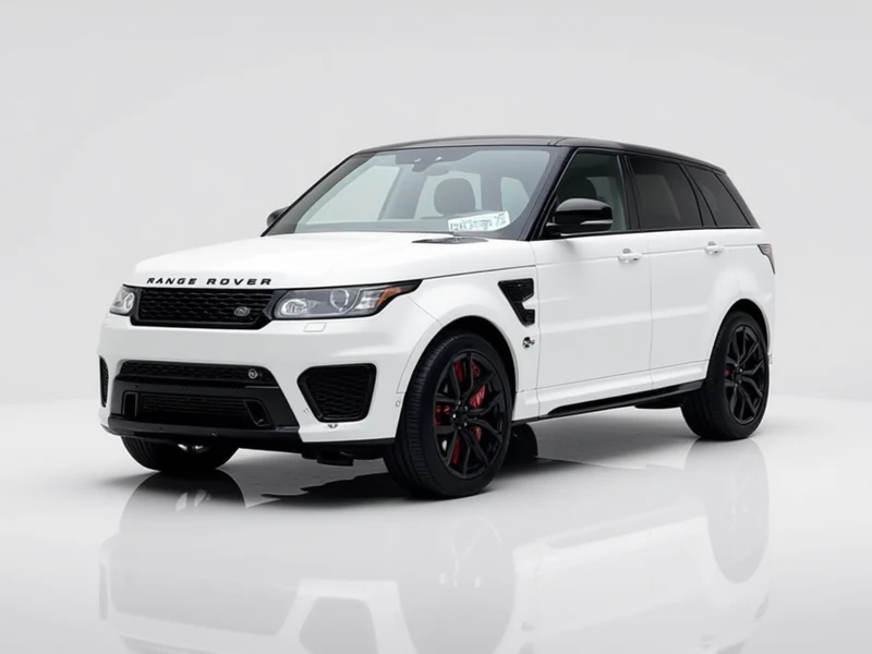 2017 Range Rover Sport SVR, white, front three-quarter