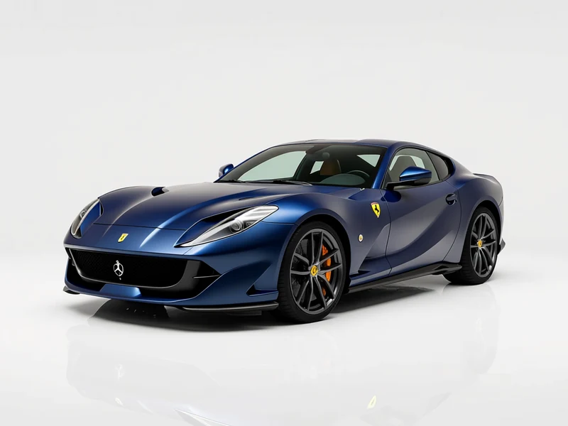 2019 Ferrari 812 Superfast, blu tour de france, front three-quarter