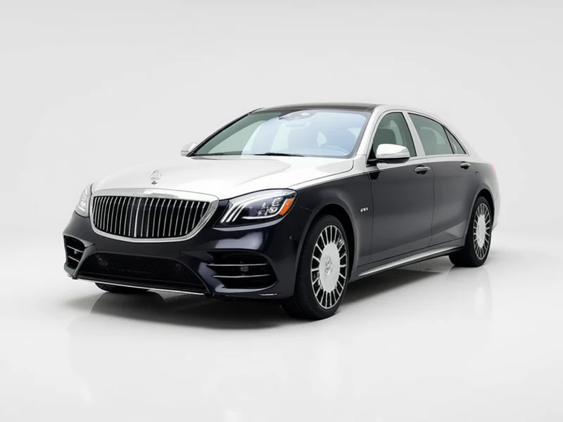 2019 Mercedes-Benz S 560 4MATIC, two-tone with Maybach styling, front three-quarter