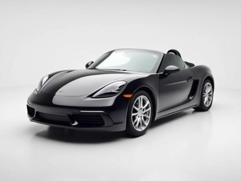 2019 Porsche 718 Boxster, black, front three-quarter