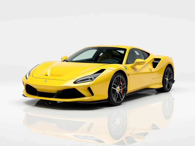 2021 Ferrari F8 Tributo, giallo modena, front three-quarter