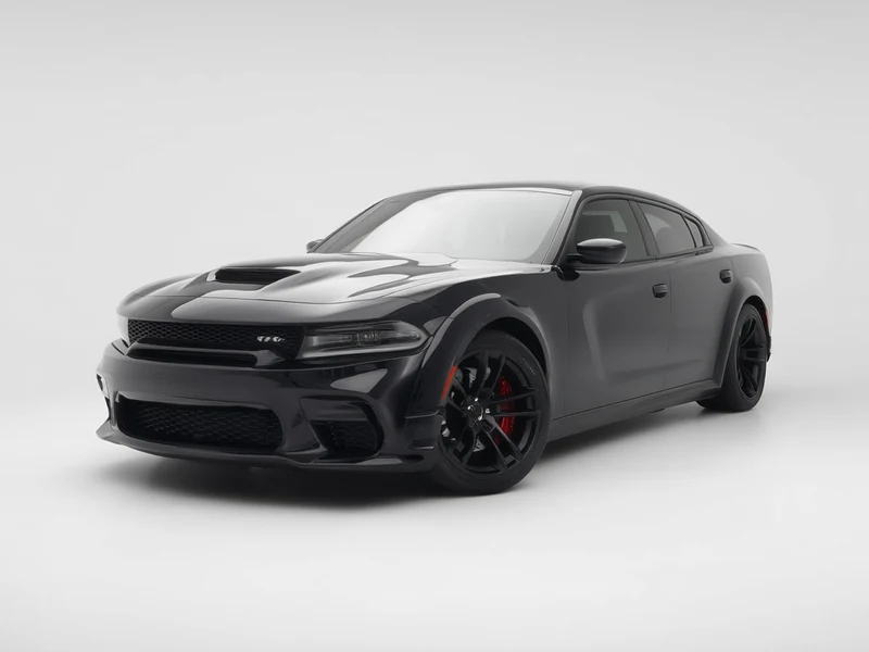 2022 Dodge Charger SRT Hellcat Widebody, black, front three-quarter