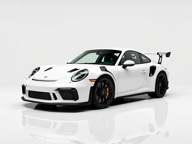 2022 Porsche 911 GT3, white, front three-quarter